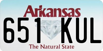 AR license plate 651KUL