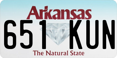 AR license plate 651KUN