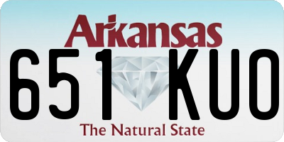 AR license plate 651KUO