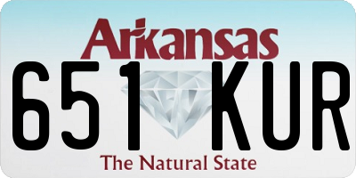 AR license plate 651KUR