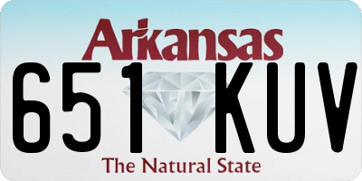 AR license plate 651KUV