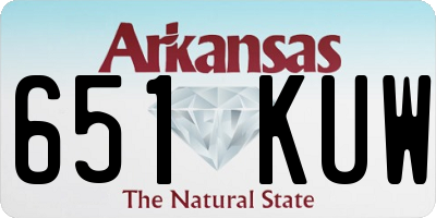 AR license plate 651KUW
