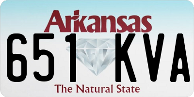 AR license plate 651KVA