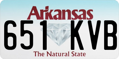 AR license plate 651KVB