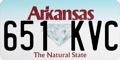 AR license plate 651KVC