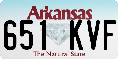 AR license plate 651KVF