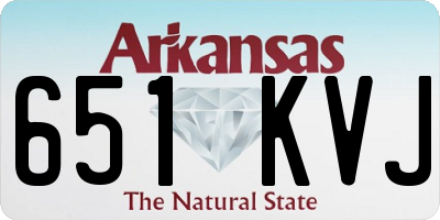 AR license plate 651KVJ