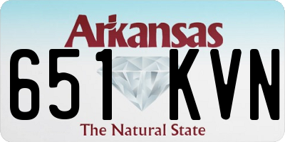 AR license plate 651KVN