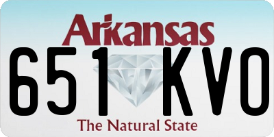 AR license plate 651KVO