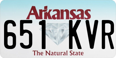 AR license plate 651KVR