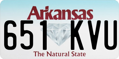 AR license plate 651KVU