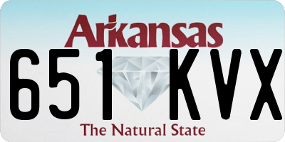 AR license plate 651KVX