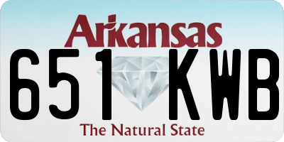 AR license plate 651KWB