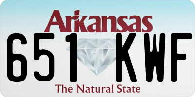 AR license plate 651KWF