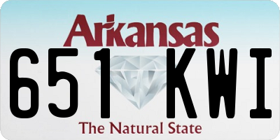 AR license plate 651KWI