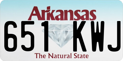 AR license plate 651KWJ