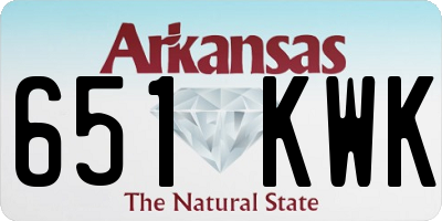AR license plate 651KWK