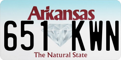 AR license plate 651KWN