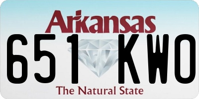 AR license plate 651KWO