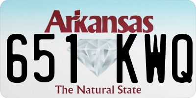 AR license plate 651KWQ