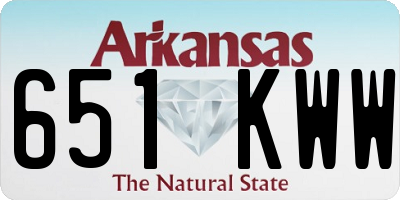 AR license plate 651KWW