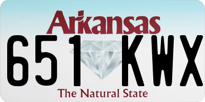 AR license plate 651KWX