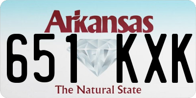AR license plate 651KXK