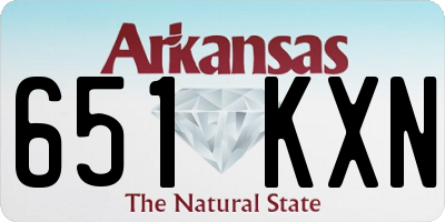 AR license plate 651KXN