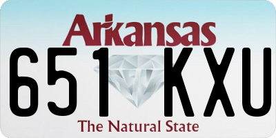 AR license plate 651KXU
