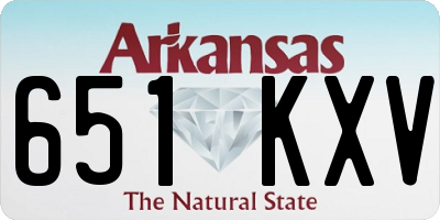 AR license plate 651KXV