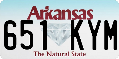 AR license plate 651KYM
