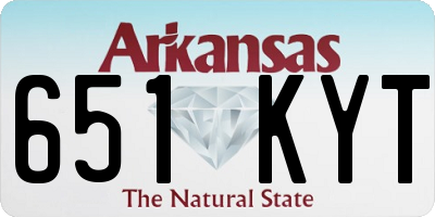 AR license plate 651KYT