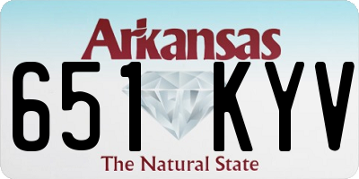 AR license plate 651KYV