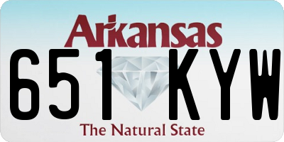 AR license plate 651KYW