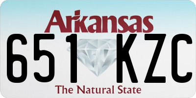 AR license plate 651KZC