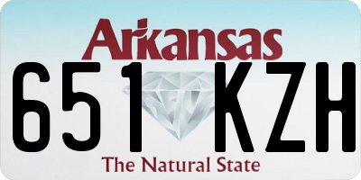 AR license plate 651KZH