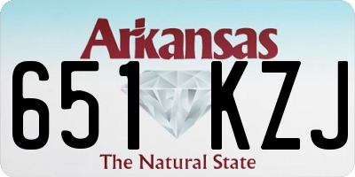 AR license plate 651KZJ