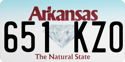 AR license plate 651KZO