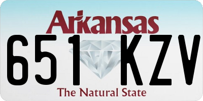 AR license plate 651KZV