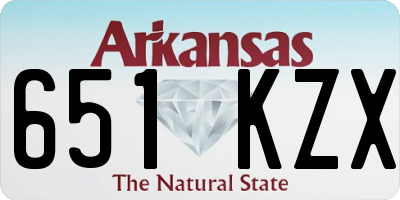AR license plate 651KZX