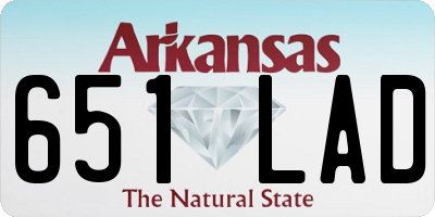 AR license plate 651LAD