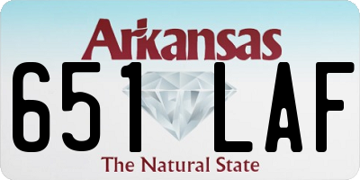 AR license plate 651LAF