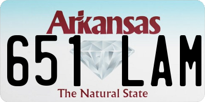 AR license plate 651LAM