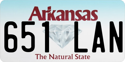 AR license plate 651LAN