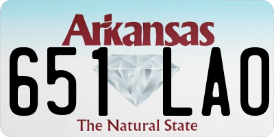 AR license plate 651LAO