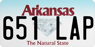 AR license plate 651LAP