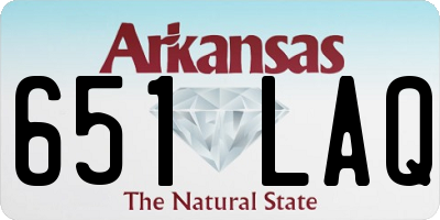 AR license plate 651LAQ