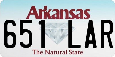 AR license plate 651LAR