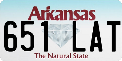 AR license plate 651LAT