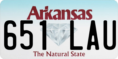 AR license plate 651LAU